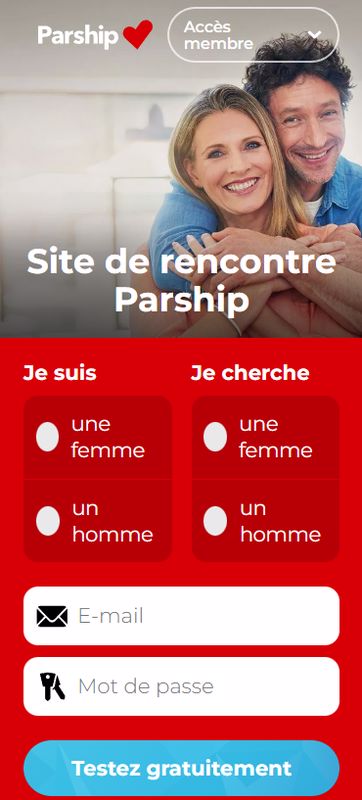 s'inscrire sur parship